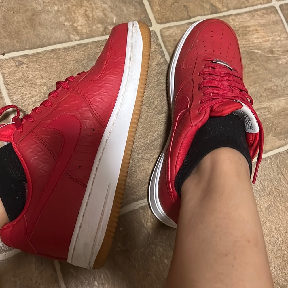 Air Force 1 Red Snake Skin